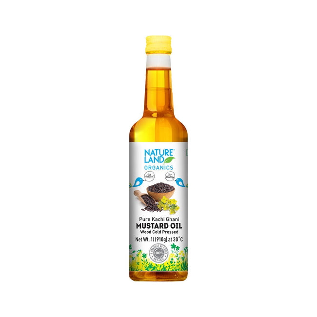 Nature Land Organics Mustard Oil Wood Cold Pressed Hover Image