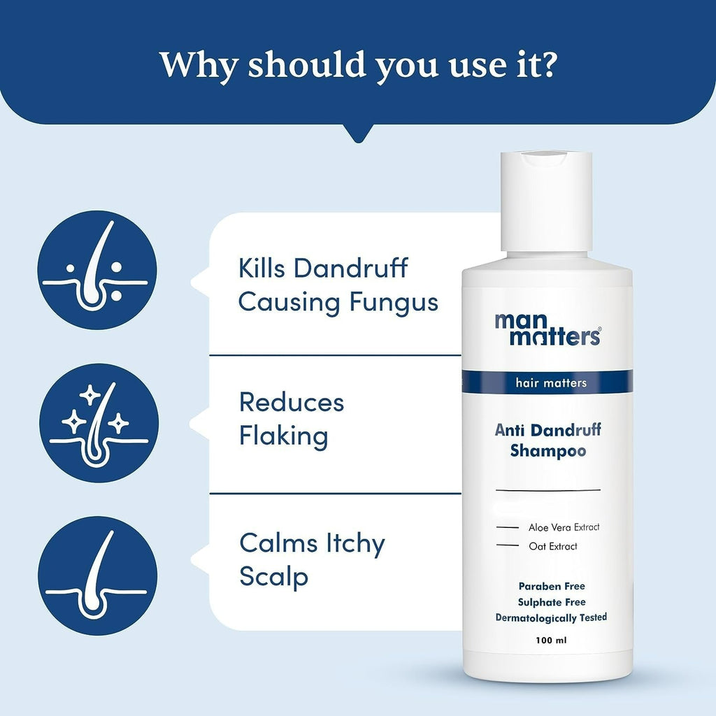 Man Matters 2% Ketoconazole Anti Dandruff Shampoo, Cruelty Free, Vegan, No Side Effects