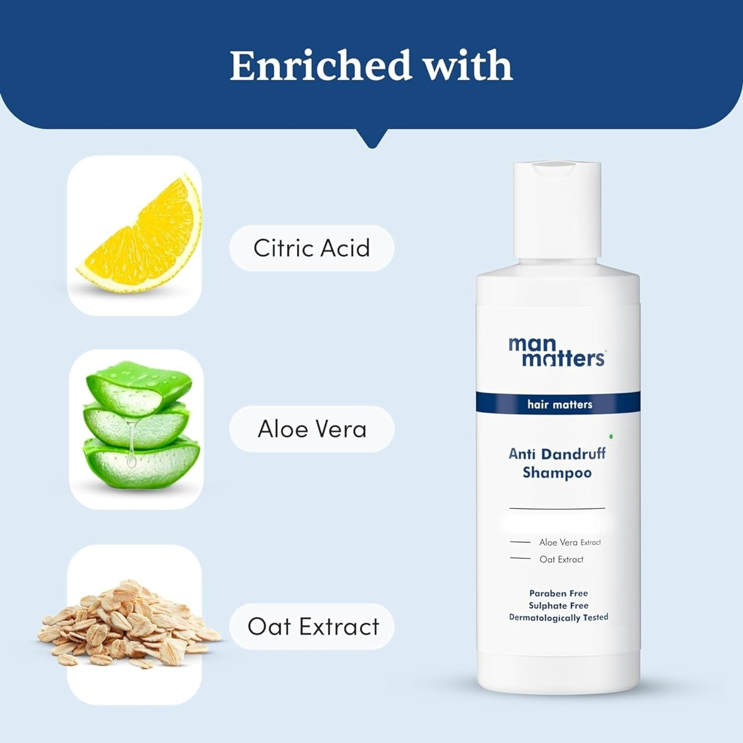 Man Matters 2% Ketoconazole Anti Dandruff Shampoo, Cruelty Free, Vegan, No Side Effects