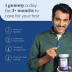 Man Matters Biotin Nourish Hair Gummies With Multivitamins (Sugar Free) - Strawberry Flavor With Zinc & Multivitamins