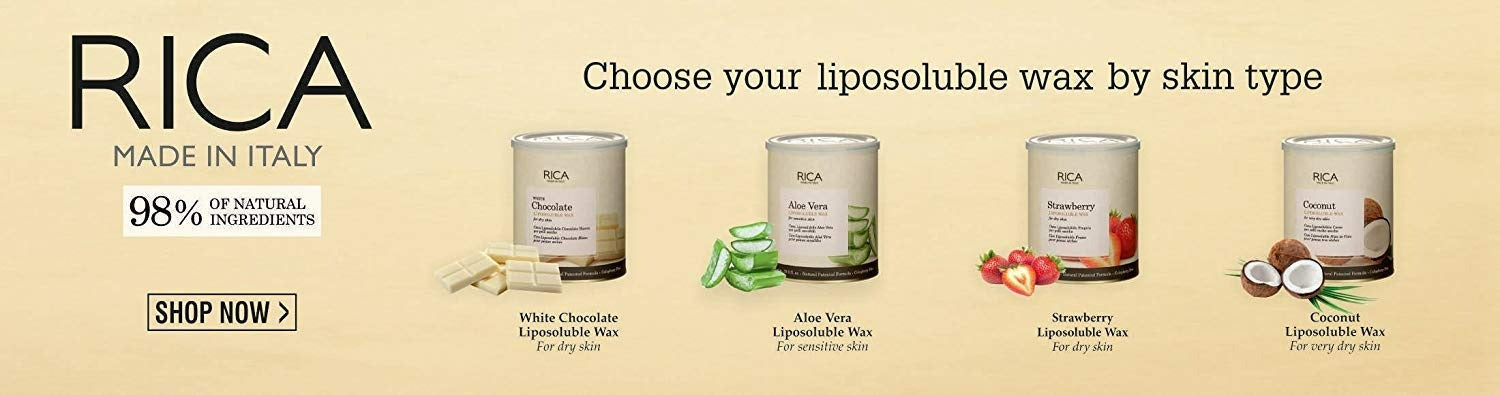 Rica Aloe Vera Liposoluable Hair Removal Wax Cream for Arms, Chest, Legs, Back, and Full Body