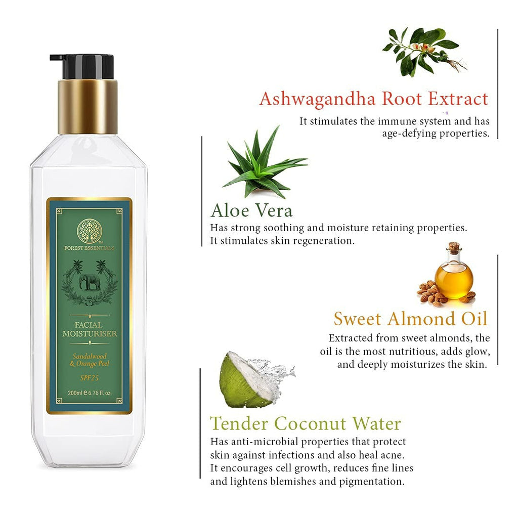 Forest Essentials Hydrating Facial Moisturiser Sandalwood & Orange Peel