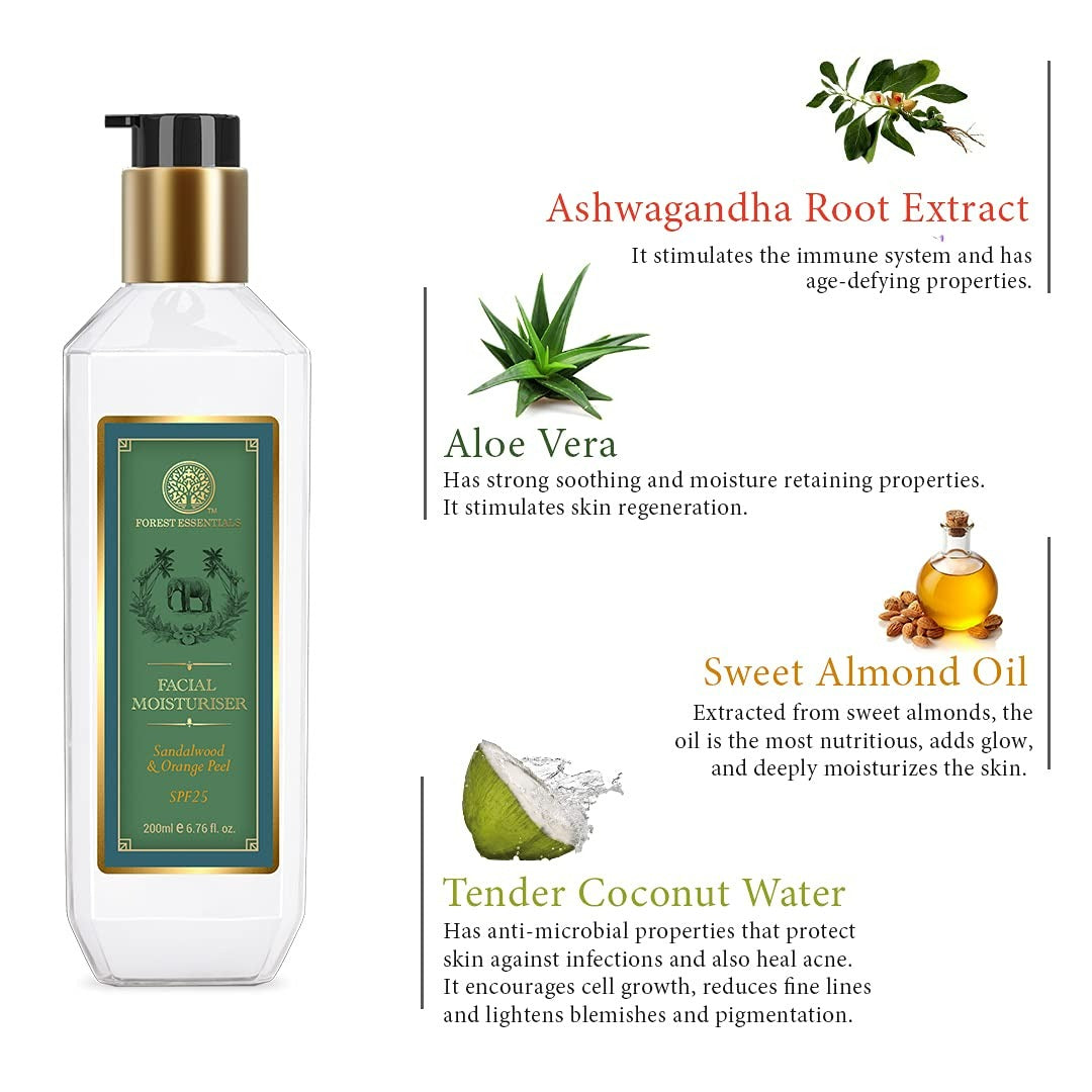 Forest Essentials Hydrating Facial Moisturiser Sandalwood & Orange Peel