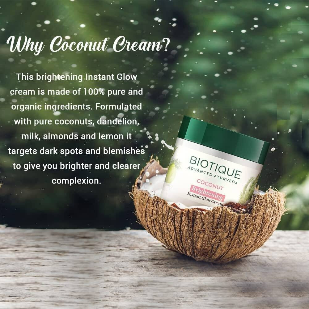 Biotique Advanced Ayurveda Bio Coconut Whitening & Brightening Cream