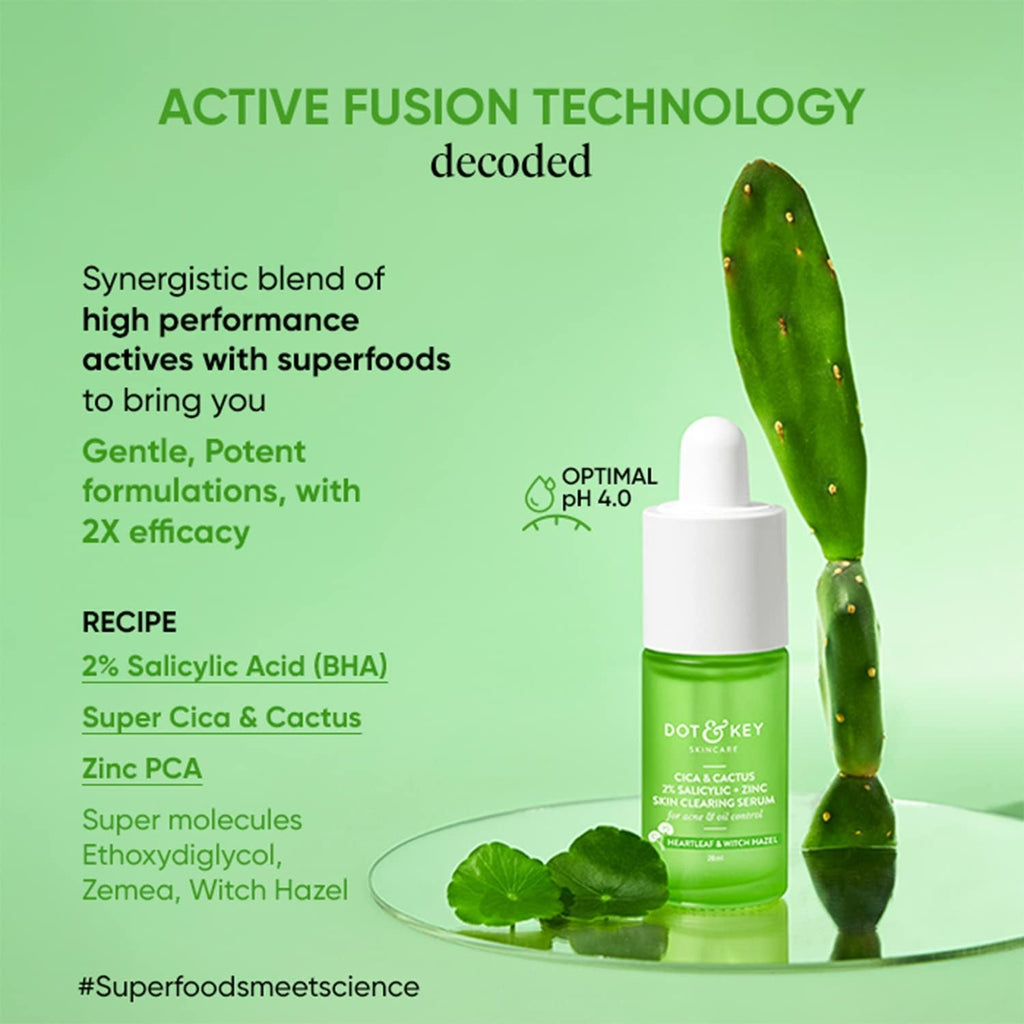 Dot & Key 2% Salicylic Cica Anti Acne Face Serum For Irritation & Unclogs Pores