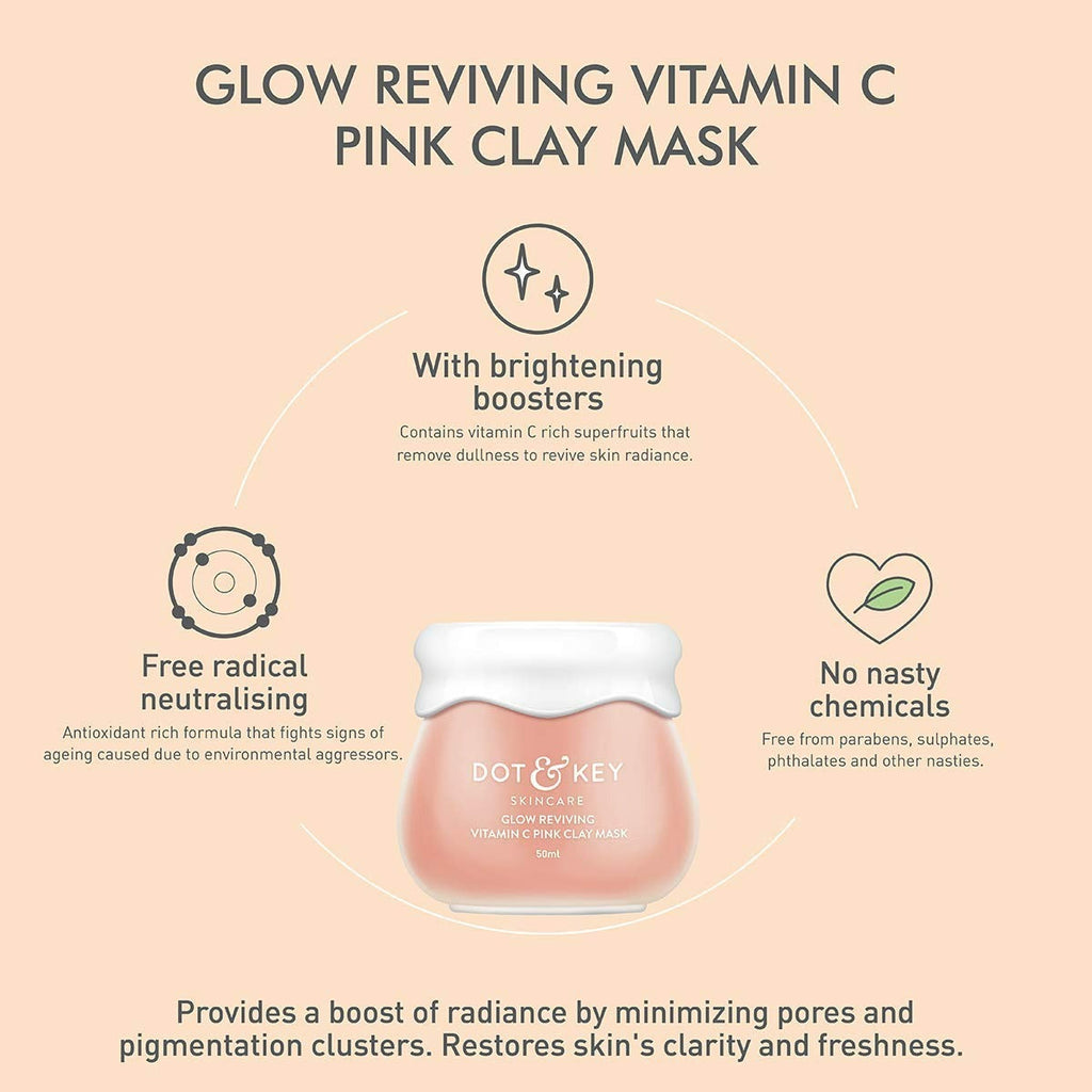 Dot & Key Glow Reviving Vitamin C Pink Clay Face Mask