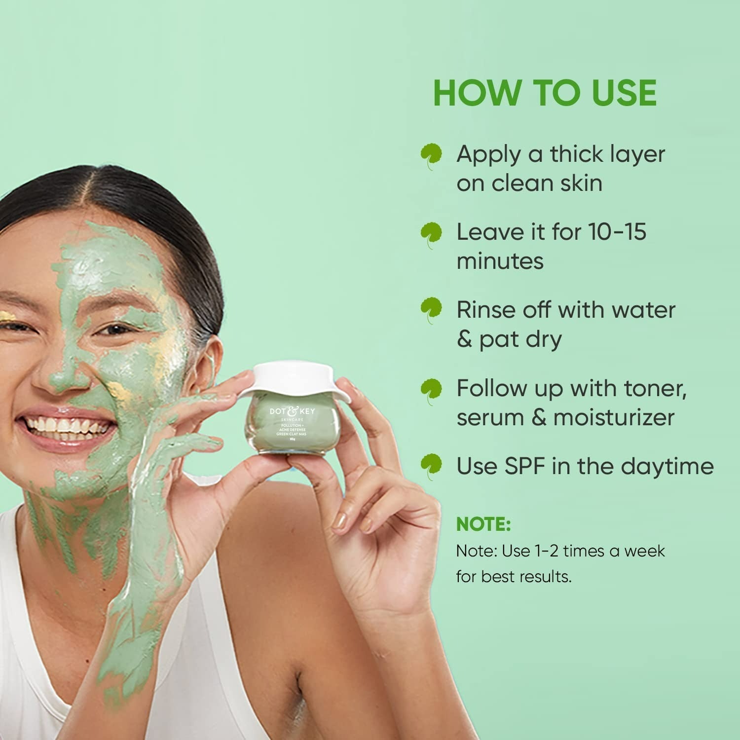 Dot & Key Pollution + Acne Defense Green Clay Face Mask