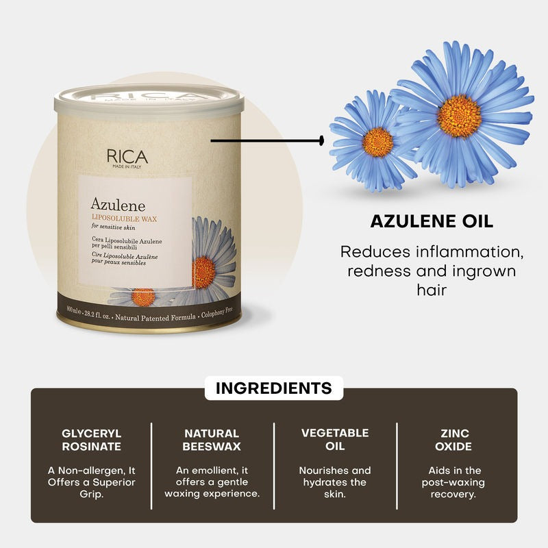 Rica Azulene Liposoluble Wax for Sensitive Skin