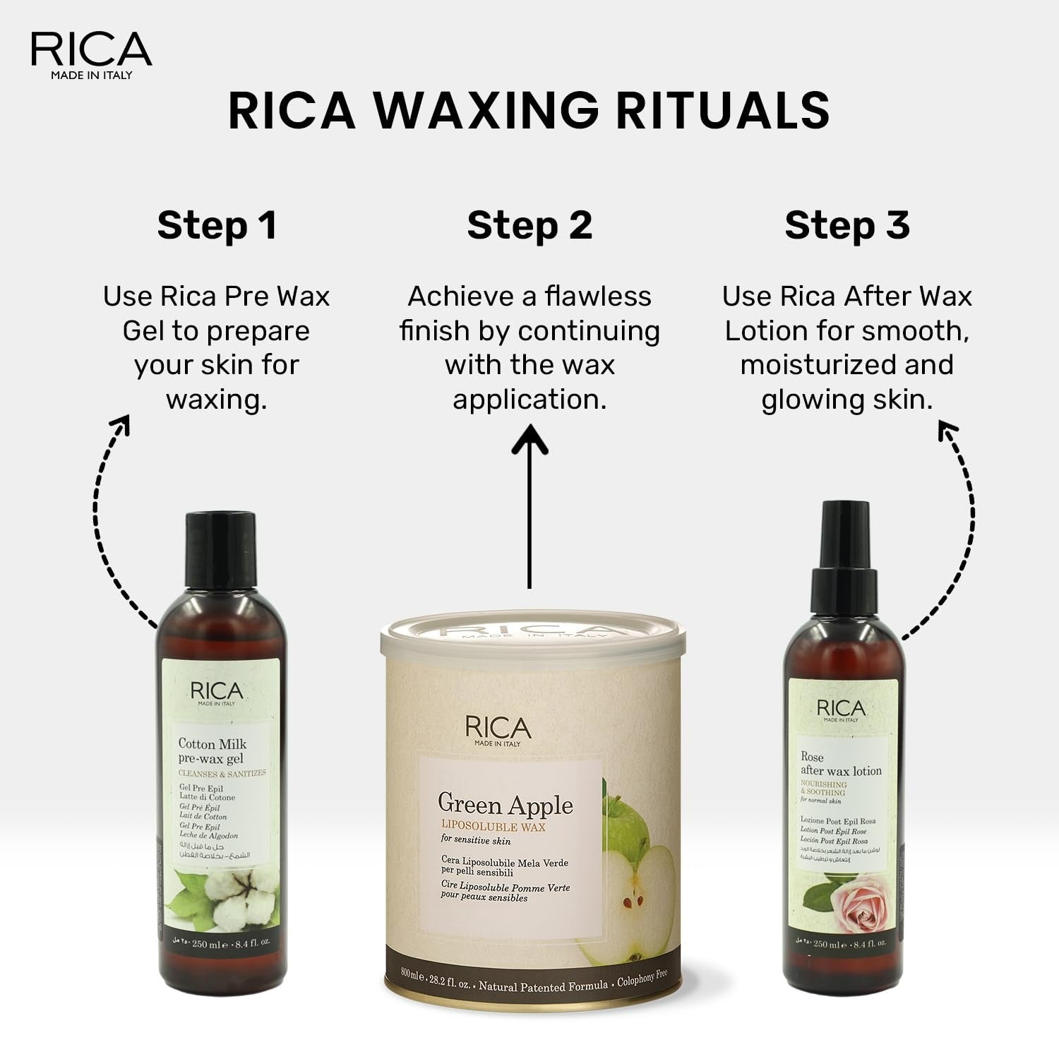 Rica Green Apple Liposoluble Wax For Sensitive Skin