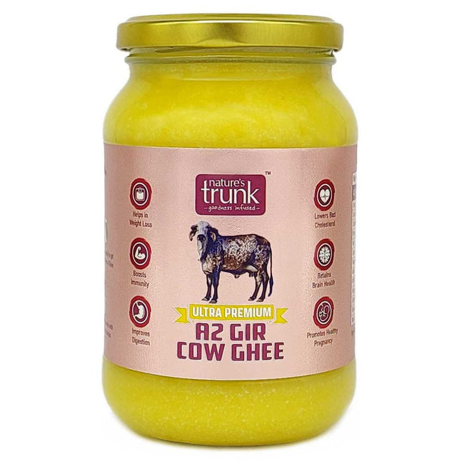 Nature's Trunk A2 Gir Cow Ghee - A2 Desi Gir Cow Ghee, Desi Ghee, Pure A2 Cow Ghee, free-grazing Grass-fed A2 Desi Ghee Hover Image