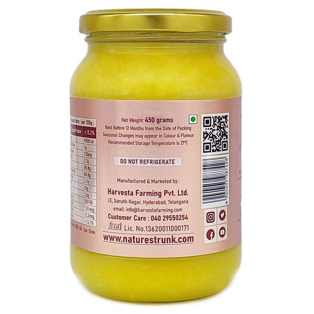 Nature's Trunk A2 Gir Cow Ghee - A2 Desi Gir Cow Ghee, Desi Ghee, Pure A2 Cow Ghee, free-grazing Grass-fed A2 Desi Ghee