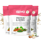 OZiva Protein & Herbs for Women - Protein Powder to Reduce Body Fat, Manage Weight & Metabolism, No Added Sugar