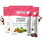 OZiva Protein & Herbs for Women - Protein Powder to Reduce Body Fat, Manage Weight & Metabolism, No Added Sugar