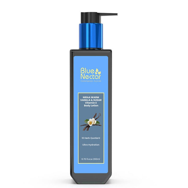 Blue Nectar Niraa Warm Vanilla & Sugar Body Lotion with Plant Based Vitamin E for Ultra Hydration Hover Image