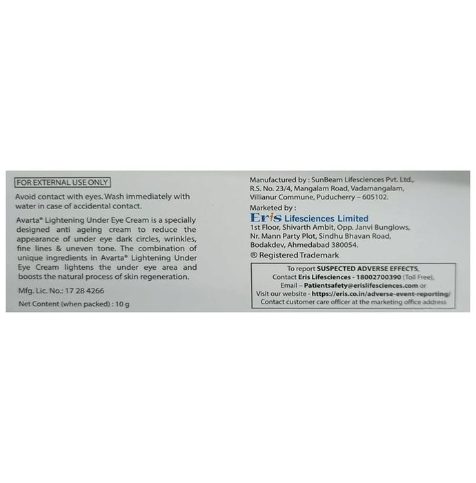 Dr. Reddy's Avarta Under Eye Cream