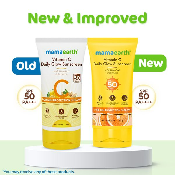 Mamaearth Vitamin C Daily Glow Sunscreen SPF 50 PA+++ for Sun Protection & Glow Main Image