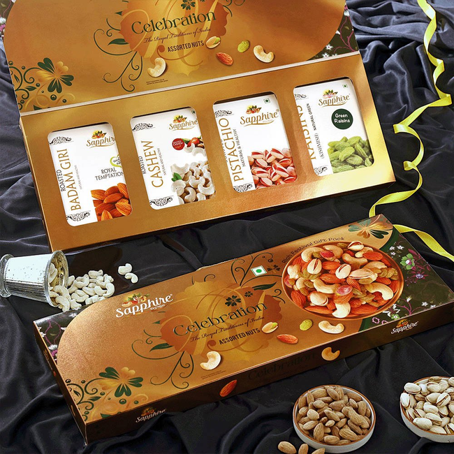 Sapphire Dry Nuts Celebration Gift Pack - Assorted Nuts Hover Image