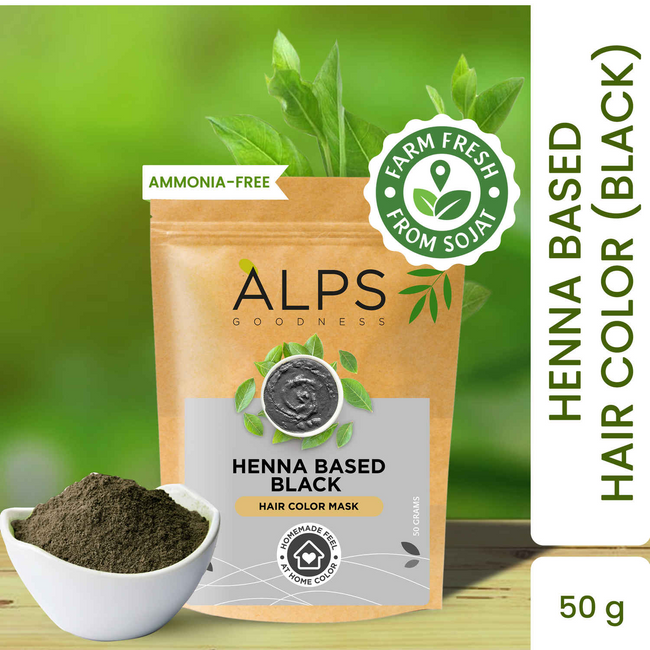 Alps Goodness Henna Based Hair Color Powder - Black Main Image