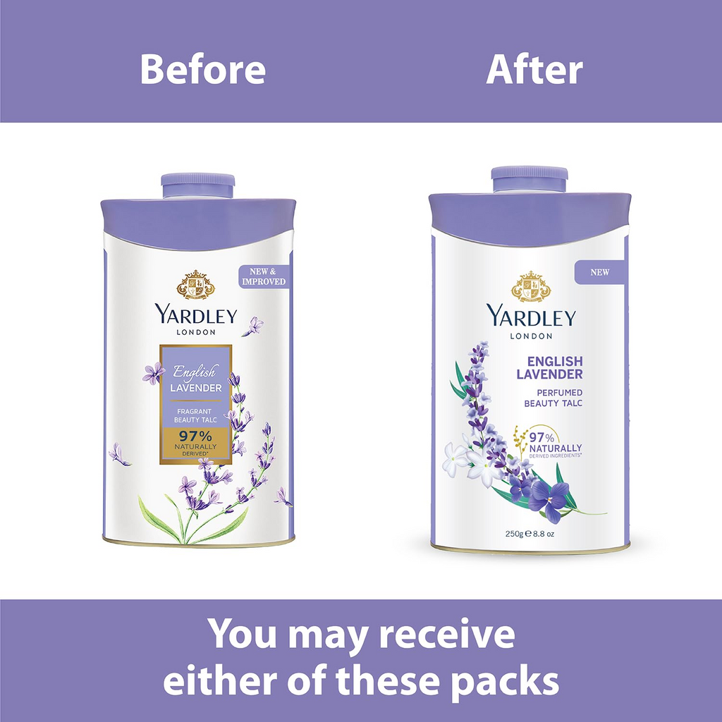 Yardley London English Lavender Perfumed Deodorizing Talc Talcum Powder