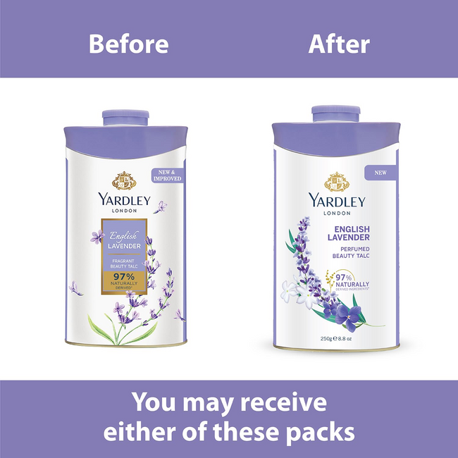 Yardley London English Lavender Perfumed Deodorizing Talc Talcum Powder Main Image