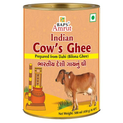 Baps Amrut Indian Cow's Ghee | Indian Organic Cow Ghee | Vedic Bilona Method Ghee