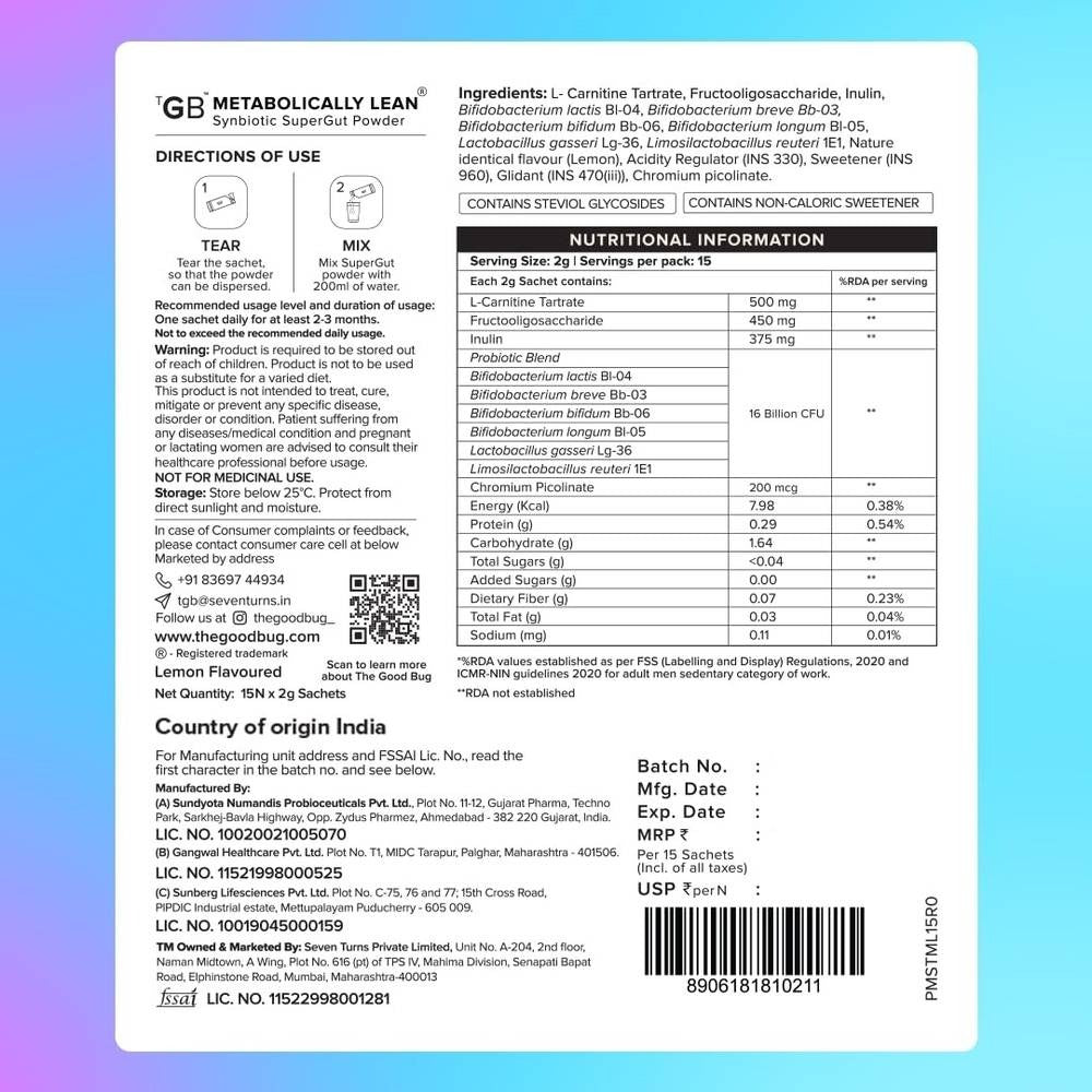 The Good Bug Metabolically Lean Probiotic For Weight Management Supercharged Edition