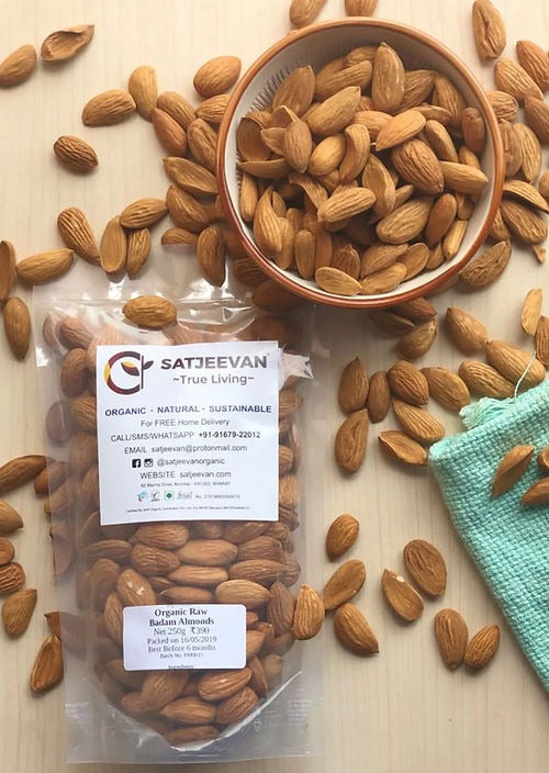 Satjeevan Organic Raw Badam Almonds Hover Image