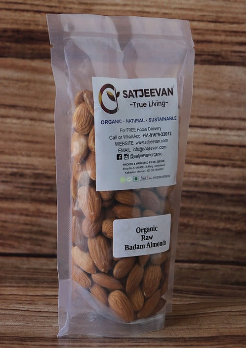 Satjeevan Organic Raw Badam Almonds