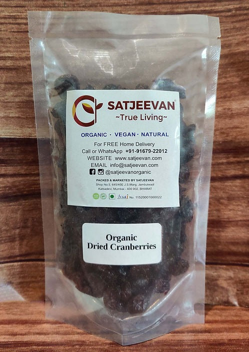 Satjeevan Organic Dried Cranberries