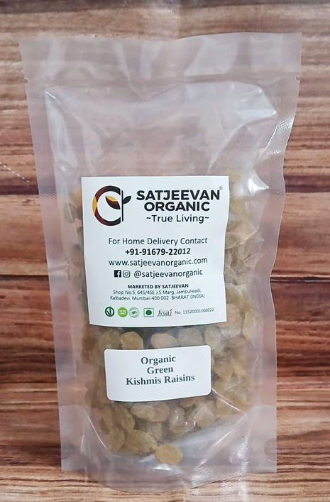 Satjeevan Organic Green Kishmis Raisins Hover Image