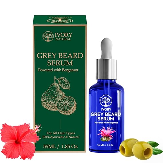 Ivory Natural Greys Beard Serum Restore Natural Black Color Of Grey White Beard Hover Image
