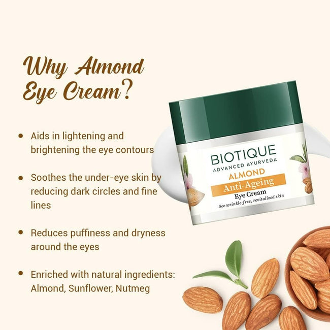 Biotique Bio Almond Soothing And Nourishing Eye Cream Main Image