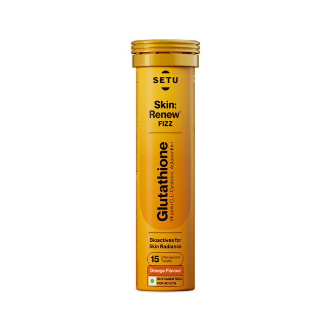 Setu Skin Renew Glutathione With Vitamin C Effervescent Tablets - Orange Flavor Main Image