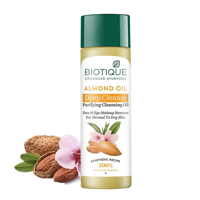 Biotique Advanced Ayurveda Bio Almond Oil Soothing Face And Eye Makeup Cleanser Hover Image