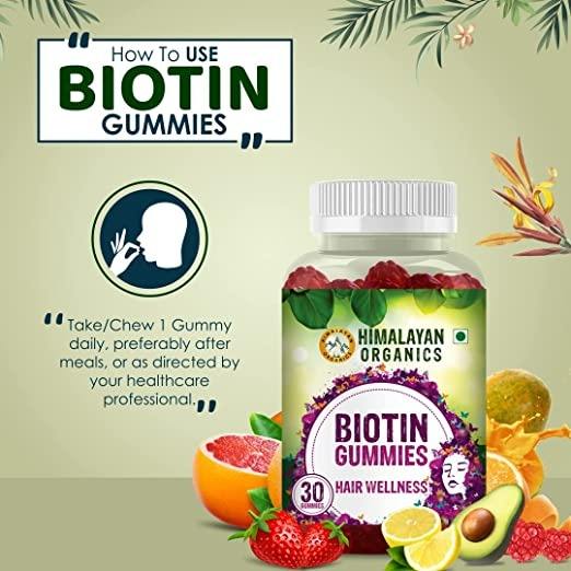 Himalayan Organics Biotin Gummies Hair Vitamins