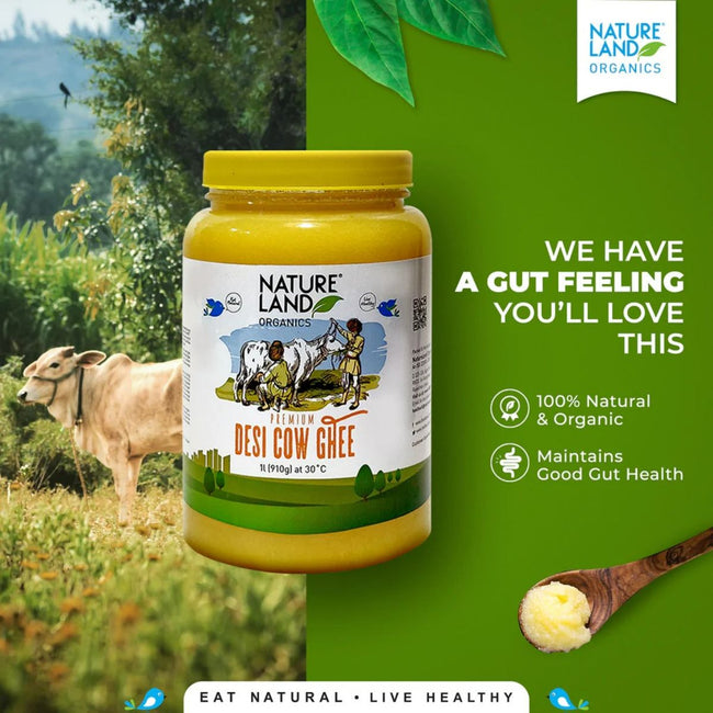 Nature Land Organics Premium Desi Cow Ghee | Organic Ghee From Desi Cow | Homemade Ghee Main Image