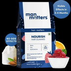 Man Matters Biotin Nourish Hair Gummies With Multivitamins (Sugar Free) - Strawberry Flavor With Zinc & Multivitamins