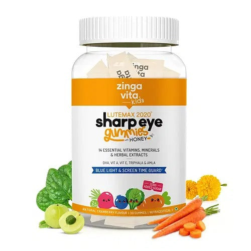 Zingavita Sharp Eye Gummies for Kids (Strawberry Mix Flavor)