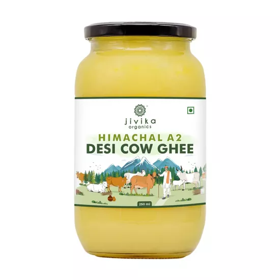 Jivika Naturals A2 Desi Cow Ghee | 100% Desi Gir Cow Ghee | A2 Milk Certified Ghee Hover Image