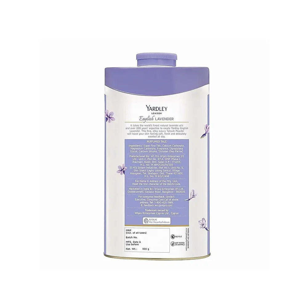 Yardley London English Lavender Perfumed Deodorizing Talc Talcum Powder