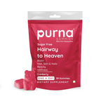 Purna Gummies Hair Biotin Cranberry Sugar Free Gummies with Vitamin B12 for Hair & Nail