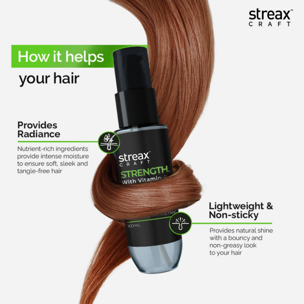 Streax Craft Strength Hair Serum For Chemically Treated Hair Strength With Vitamin-E