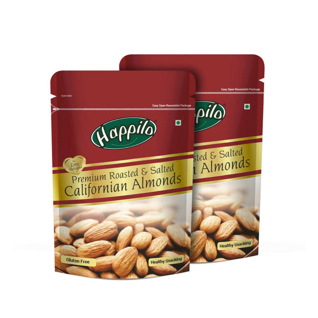 Happilo Roasted & Lightly Salted Premium Californian Almonds Hover Image