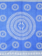 Urban Magic Blue Ethnic Motifs Printed Cotton 104 TC Queen Bedsheet With 2 Pillow Covers