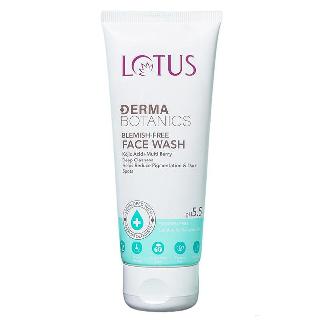 Lotus DermaBotanics Kojic Acid + Multi Berry Blemish-Free Face Wash, pH5.5, For Sensitive Skin Main Image