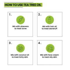 Rey Naturals Tea Tree Oil for Hair, Skin and Face Care