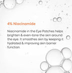 mCaffeine 4% Niacinamide Hydrogel Under Eye Patches with Kombucha Tea - Pigmentation & Brightening