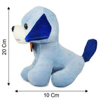 Webby Soft Animal Plush Standing Dog Toy 20cm-Blue
