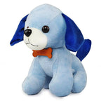 Webby Soft Animal Plush Standing Dog Toy 20cm-Blue