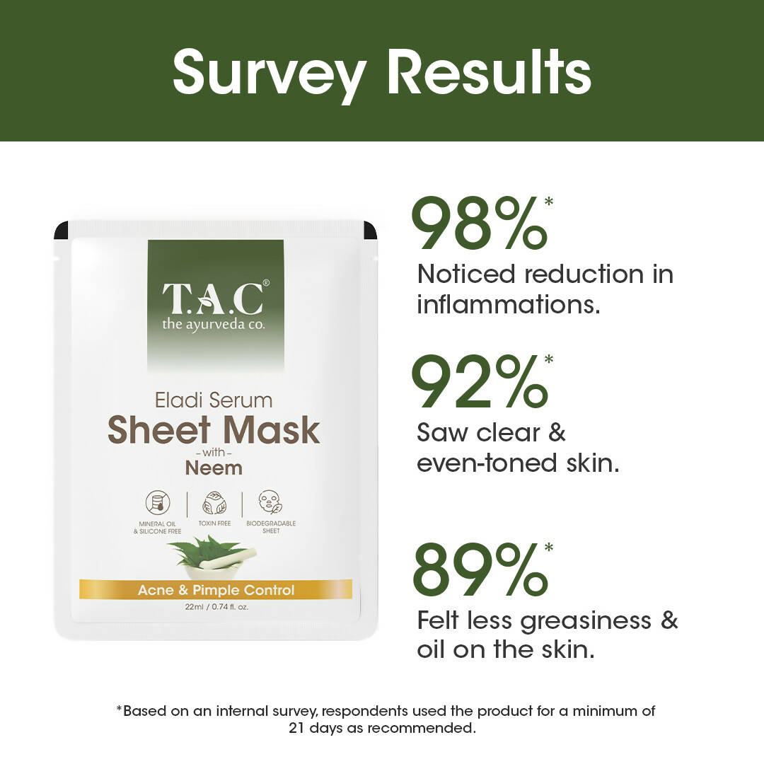 TAC - The Ayurveda Co. Eladi Serum Sheet Mask with Neem